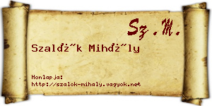 Szalók Mihály névjegykártya